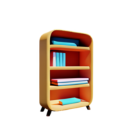 modern Bücherregal isoliert mit Weiß Hintergrund png