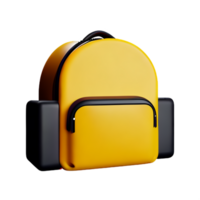 School backpack isolated with white background png