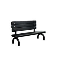 Bench in the park on white background png