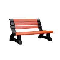 Bench in the park on white background png