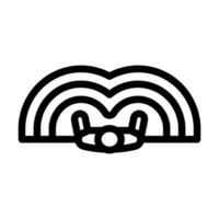 ergonomics principles mechanical engineer line icon vector illustration