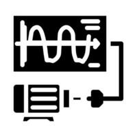 vibration analysis mechanical engineer glyph icon vector illustration