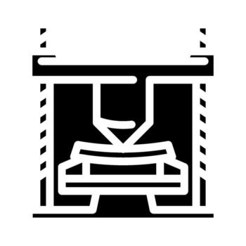 materials testing mechanical engineer glyph icon vector illustration