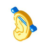 industrial piercing earring isometric icon vector illustration