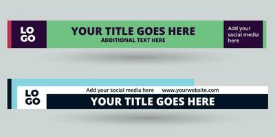 Abstract geometric lower third banner template design vector illustration