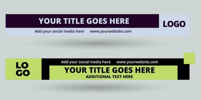 Abstract geometric lower third banner template design vector illustration