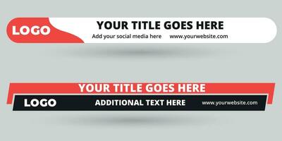 Abstract geometric lower third banner template design vector illustration