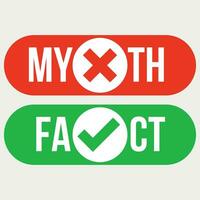 Fact vs Myth Logo concept vector illustration