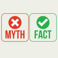 Fact vs Myth Logo concept vector illustration