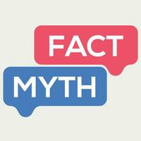 Fact vs Myth Logo concept vector illustration