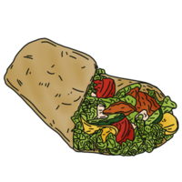 Spicy chicken wrap png