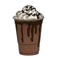 ijs chocola frappe png