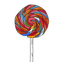 Colorful candy lollipop png