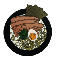 Pork bone soup ramen png