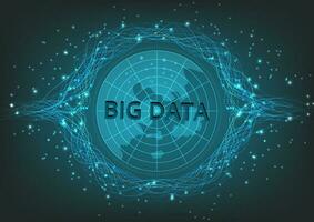 Big data circular visualization. vector