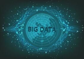 grande datos circular visualización. vector