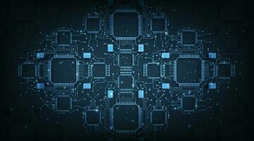 Circuit vector illustration design template.