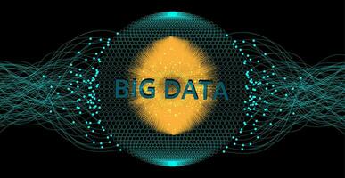 grande datos circular visualización vector