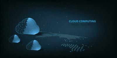 concepto de computación en la nube. vector