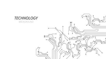 Technology black circuit diagram concept vector