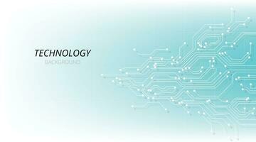 Technology circuit diagram on white, blue background. vector