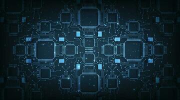 Circuit board electronic design on dark color background. vector