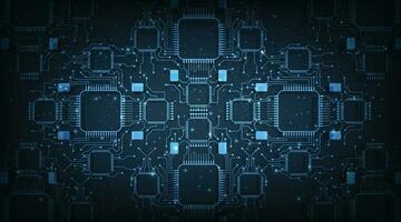 Circuit board electronic design on dark color background. vector