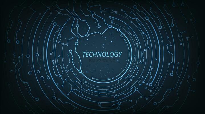 Dark blue hi-tech vector background concept.
