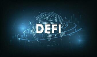 Decentralized finance DeFi concept design. vector