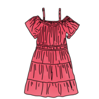 rosa fasion vestito png