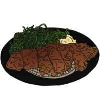 Crispy pork katsu png