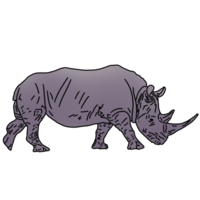 groß wild Nashorn png