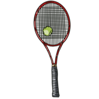 racchetta da tennis e palla png