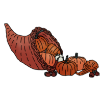 Autumn cornucopia basket png