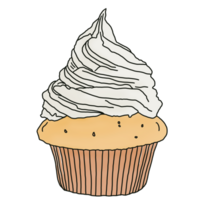 Cream frosting cupcake png