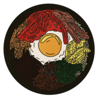 Korean rice bibimbap png