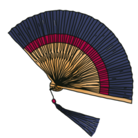 Japanese folding fan png