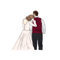 Bride and groom png