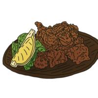 knusprig frittiertes Hühnchen png