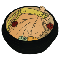 ginseng pollo sopa png