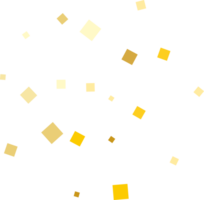 golden Quadrate Konfetti png