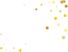 d'or carrés confettis png