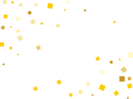 golden Quadrate Konfetti png