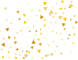 d'or triangulaire confettis png