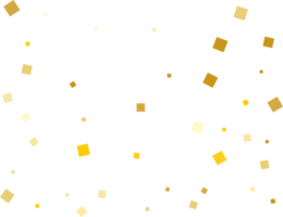 dourado quadrados confete png