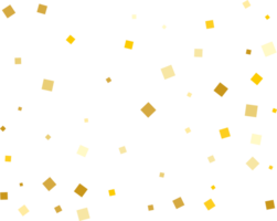 Golden Squares Confetti png