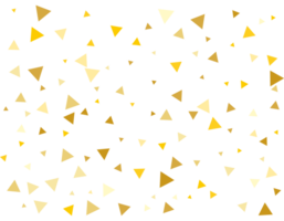 Golden Triangular Confetti png