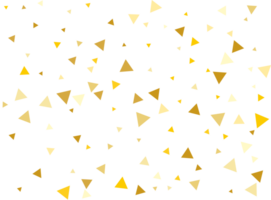 Golden Triangular Confetti png