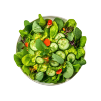 grön vegan sallad isolerat. illustration ai generativ png