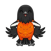 Cute venezuelan troupial bird cartoon vector